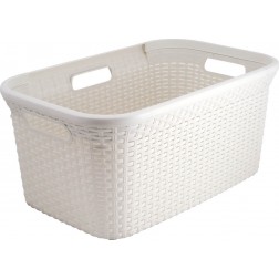 Cesta Ropa Natural Style 45L Blanco