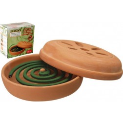 Quemador Espiral Incienso Antimosquitos Citronela Terracota+10 Espirales