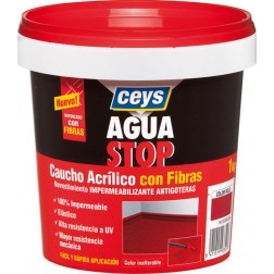 Agua Stop Caucho Acrilico Fibras Blanco Ceys 1 Kg 