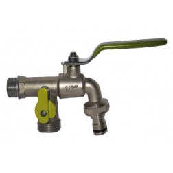 Grifo Jardin de 1/2 2 Salidas de Â¾" + Enchufe Rápido