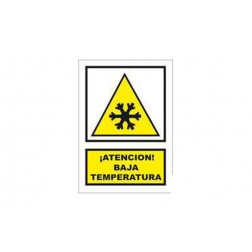 Señal Advertencia Catalan Serigrafia Mataro 297X210mm Baixa Temperatura