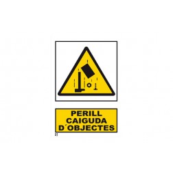 Señal Advertencia Catalan Serigrafia Mataro 297X210mm Caiguda D'Objectes