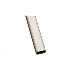 Tubo Armario Ovalado Aluminio Modelo 1 Amig 30x15x1,4mmx2M PLATA