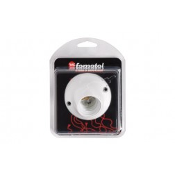 PortaLámparas Zocalo Curvo Famatel E-27 BLANCO