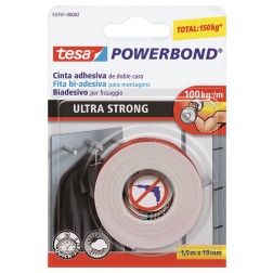 Cinta Doble Cara Powerbond Ultrastrong 19mmx1,5 M