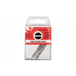 Punta Atornillar Boca Recta 1/4 (2 Uds) Bianditz 8x1,6x50mm