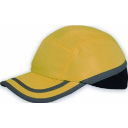 Gorra Antigolpes Amarilla Talla Unica Climax con Banda Reflectante