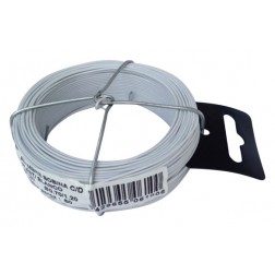 Alambre Plastificado En Bobina 50 M Ackfil 0,7/1,2mm Blanco