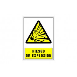 Señal Advertencia Castellano 490X345mm-Riesgo de Explosion