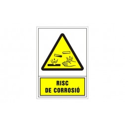 Señal Advertencia Catalan 490X345mm-Risc D'Corrosio