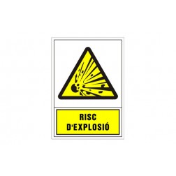 Señal Advertencia Catalan 490X345mm-Risc D'Explosio