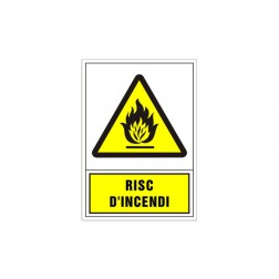 Señal Advertencia Catalan 490X345mm-Risc D'Incendi