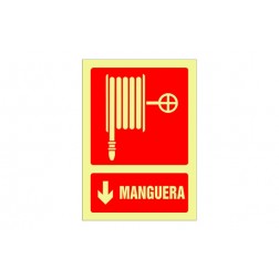 Señal Fotoluminiscente Contra Incendio Castellano 297X210mm-Manguera