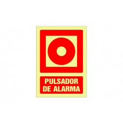 Señal Fotoluminiscente Contra Incendio Castellano 420X297mm-Pulsador Alarma