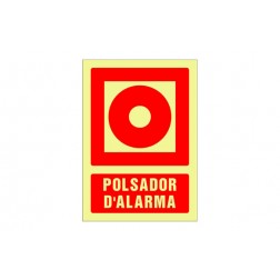 Señal Fotoluminiscente Contra Incendio Catalan 297X210mm-Polsador D'Alarma