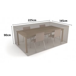 Funda Mesa Rectangular + 4 Sillas Vison Nortene 225x145xH 90