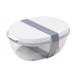 Contenedor Hermetico Ensaladas Ellipse Duo Rosti Blanco
