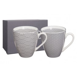 Mug Porcelana Nippon Grey (Set 2) Tokyo 300 ml