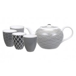 Tetera Nippon Black Set Tokyo + 4 Vasos
