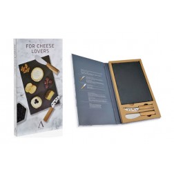 Tabla Pizarra + 2 Cuchillos Queso Set