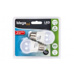 Lampara Led Mini Esferica (2Uni) 5W E-27 Luz Blanca (4000K)
