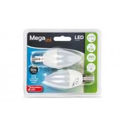 Lampara Led Vela (2Uni) 5W E-14 Luz Blanca (4000K)