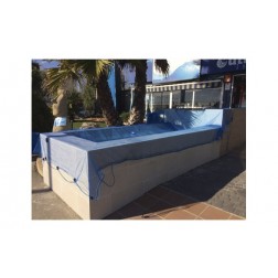 Cubierta de malla para piscina 6x6 Leaf Pool Cover