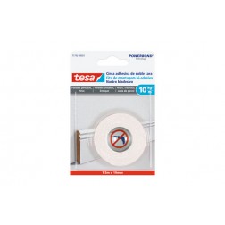 Cinta Doble Cara Powerbond Sms Permanente Tesa Tape 19mmx1,5 M Pared