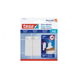 Clavo Adhesivo Sms Removible Azulejos Tesa Tape 3,0 Kg Blister 2 Clavos 3 Tiras