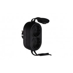 Adaptador Doble con Tapa Legrand 10/16A Ip44