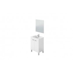 Mueble Baño 60 cm + Espejo Lc1-60 Blanco 60x80x45 cm