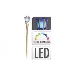 Antorcha Bambu con Led Cambiable Qfplus 75x75xH 77 cm