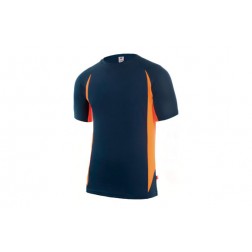 Camiseta Tecnica Bicolor Manga Corta Velilla T Xl Marino / Naranja 