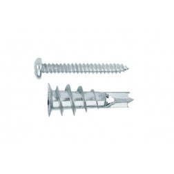 Taco Metálico Pladur con Tornillo Cabeza Alomada Index DIN 7891 4,2x32