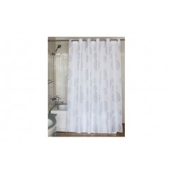 Cortina Baño Espiral Poliester Plata Dintex 180x200 cm