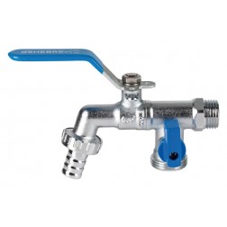 Grifo Esfera Doble Salida Para Manguera Inox 316 M-M 1/2" - 3/4" // 3-4"