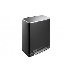 Cubo Reciclaje Metalico E-Cube Negro Eko 28 +18 L