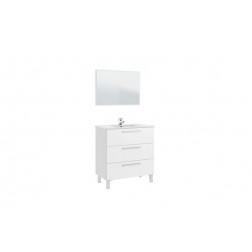 Mueble Baño 80cm + Espejo Athenea Blanco 80x86x45 cm