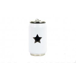 Lata Isotermica Blanca Estrella Negra Yoko 280 ml