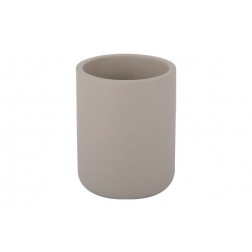 Vaso Portacepillos Pump Gris Claro Mate