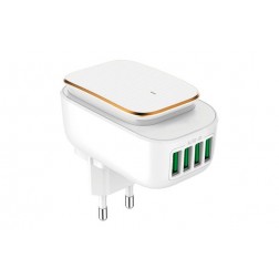 Cargador 4Usb con Luz Regulable Rubilec