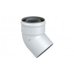 Codo Coaxial de Evaporacion Calderas Estancas Diam. 60/100 45 M-H