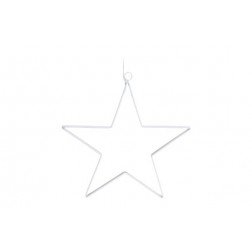 Estrella Leds a Pilas 27x28cm Blanca