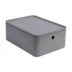 Caja Beton Cube L Curver 8,5L Gris Cemento