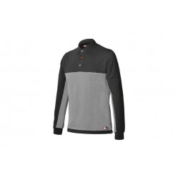 Polo Bicolor Stretch Manga Larga Gris-Negro Issa T. S