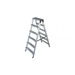 Escalera Aluminio Tijera Doble Acceso Altipesa 6 Peldaños