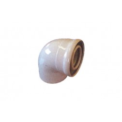 Codo Coaxial 87º Aluminio Blanco Diam. 60/100 Mm 