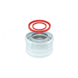 Manguito Coaxial Aluminio Blanco Diam. 60/100 