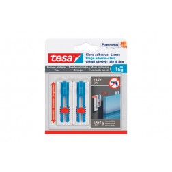 Clavo Adhesivo Sms Ajustable Lienzos Pared Pintada Tesa Tape 1.0 Kg Blister 2 Clavos 3 Tiras 