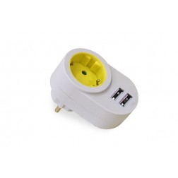 Adaptador 1 Toma + 2Usb Famatel